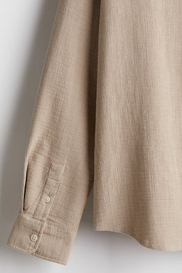 Camisa en tejido texturizado Regular Fit - H&m фото 3