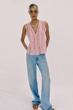 BLUSA LUNARES VOLANTES / Rosas