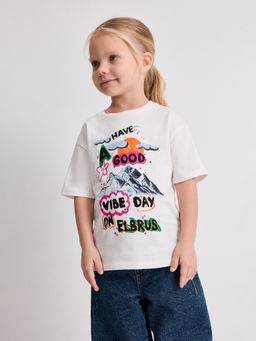 ACOOLA / Футболка детская для девочек Soroka белый