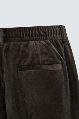 TEXTURED VELVET TROUSERS - Zara фото 8
