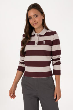 Kad_n Bordo Sweatshirt Sepette S_rpriz _ndirim - U.s. polo assn фото 3