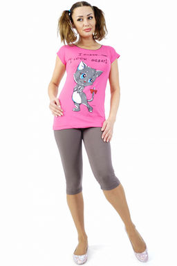 Арт. 210 Пижама с бриджами 46-52 (4 шт) Цвет:ассорти