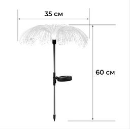 Светодиодный уличный светильник на солнечной батарее для сада, дачи, садовый декор, Solar, 7 цветов , фонтан, 1 штука - Buro фото 4