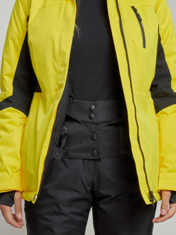Горнолыжная куртка женская зимняя желтого цвета 3105J - Chunmai фото 8