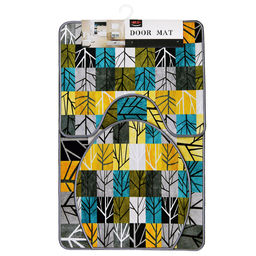 Лес Комплект ковриков для ванной и туалета 50х80см; 50х40см + коврик для унитазной крышки 44х40см, безворсовый, антискользящее основание, оверложенный край, полиэстер (Китай) - Домашняя Мода фото 5