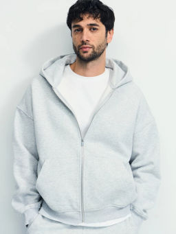 Худи relax fit на молнии / Zarina