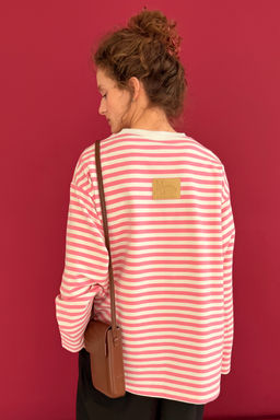 Блузка STRIP111/01/Белый, розовый - M&G all natural фото 6