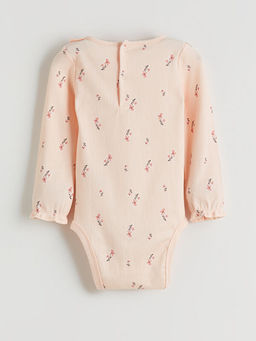 Bisiklet Yaka ?i?ekli K?z Bebek ??t??tl? Bodysuit