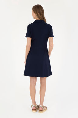 Женское темно-синее трикотажное платье - U.s. polo assn фото 12