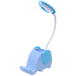 Цена за 2 шт. Настольная лампа "Sweet - Слоненок" 13*7*12.5 см LED с подстаканником, USB 0.6-3W, Голубой