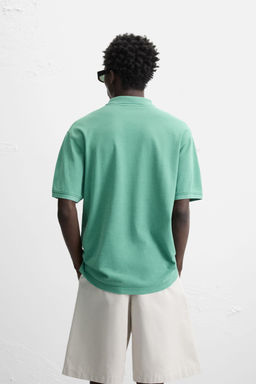 WASHED PIQU_ POLO SHIRT - Zara фото 3