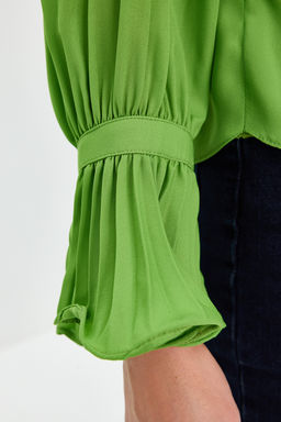 TRENDYOLMILLA Ekru Ispanyol Kol Regular Normal Kal?p Dokuma Gomlek TWOAW22GO0487  фото 4