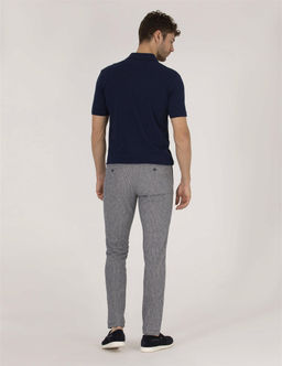 A__k Lacivert Slim Fit Beli Lastikli Kanvas Pantolon - Pierre cardin фото 6