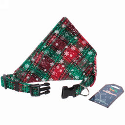 Цена за 2 шт. Ошейник - бандана для питомца "МурГаф", цвет зеленый, 1,5*34см