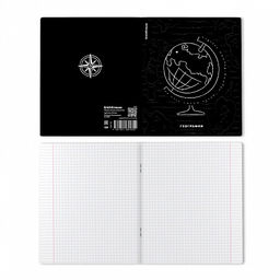 Цена за 5 шт. Тетрадь общая ученическая с пластиковой обложкой на скобе ErichKrause Зри в корень, География, 48 листов, клетка фото 2