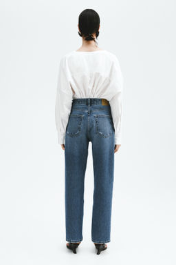 Straight High Waist Ankle Jeans - H&m фото 13