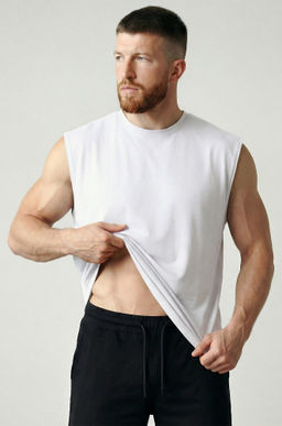 Мужская футболка оверсайз без рукавов Happyfox - Happy fox фото 7