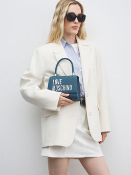 Женская сумка с ручкой LOVE MOSCHINO BOLD LOVE Артикул 4560958, зелено-синий  фото 5