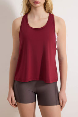 Ekru-Bordo 2li Micro Kumas Orme Spor T-Shirt THMSS26TS00001 - Trendyolmilla фото 8