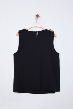 Trendyolmilla Siyah Aksesuar Detayl? Dokuma Bluz TPRSS25BZ00003  фото 8