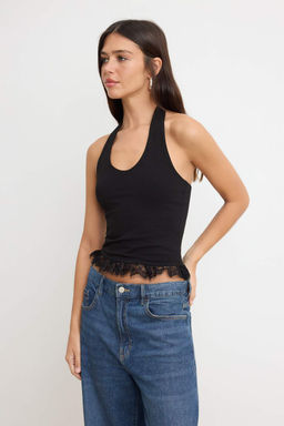 Siyah Fitted/V_cuda Oturan Boyundan Ba_lamal_ Kolsuz Soft Touch _rme Bluz TWOSS26BZ00798 - Trendyolmilla фото 2