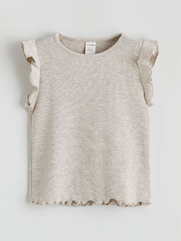 F?rf?rl? Bisiklet Yaka K?z ?ocuk Triko Ti??rt