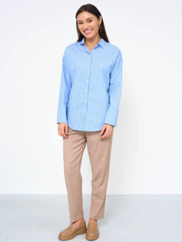 Блузка женская дл. рук. T-lab TL-B-0004V-6134 голубой.полоска  фото 4