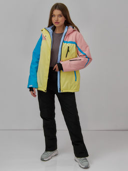 Горнолыжный костюм женский зимний желтого цвета 016J - Chunmai фото 18