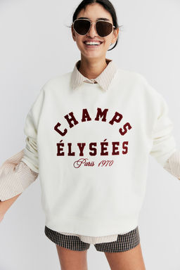 Sudadera con motivo de texto