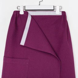 Полотенце банное Этель Парео с карманом 80*140 см. цв. темная сирень, 100% хл, вафля 240 г/м2  фото 8