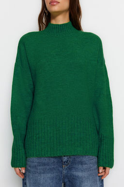 Bordo Genis Kal?p Yumusak Dokulu Basic Triko Kazak TWOAW23KZ00490 - Trendyolmilla фото 12