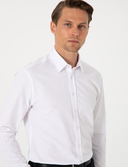 Beyaz Slim Fit Uzun Kollu G_mlek - Pierre cardin фото 2