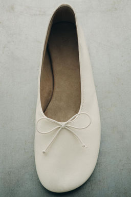 BAILARINA PIEL LAZO LIMITED EDITION / Blanco Crudo - Zara фото 4