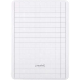 Доска двусторонняя маркерная Attache А4 белый/клетка+ маркер+салфетка  фото 2