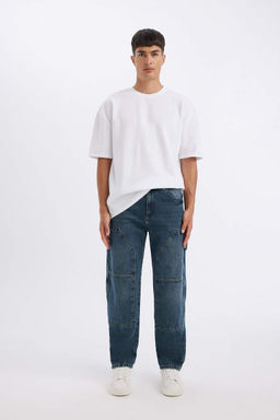 Wide Leg Fit Genis Kal?p Normal Bel Genis Paca Jean Pantolon - Defacto фото 3