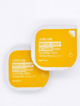 Lebelage Ночная успокаивающая маска для лица с витаминами / Water Drop Vitamin Baby Sleeping Pack, 8 г