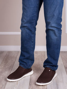 Мужские слиперы/ Лоферы стильные 103-07-L1 Коричневый - Piniolo фото 2