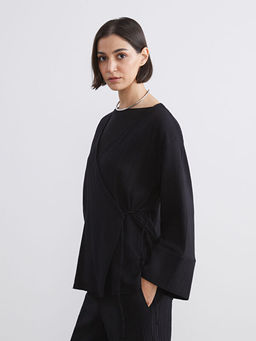 Kruvaze Yaka Dokulu Kad?n Kimono