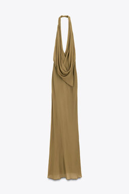 LIMITED EDITION DRAPED HALTERNECK MAXI DRESS