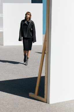 Falda transparente en tejido arrugado - H&m фото 3