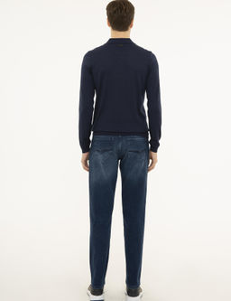 Темно-синие джинсовые брюки стандартного кроя - Cacharel фото 3