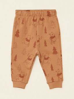 Bisiklet Yaka Uzun Kollu Winnie the Pooh Bask?l? Erkek Bebek Sweatshirt ve E?ofman Alt 2li Tak?m - Waikiki фото 3