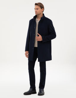 Lacivert Slim Fit Palto - Pierre cardin фото 4
