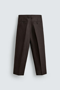 PANTAL?N TRAJE 100% LINO LIMITED EDITION / Marr?n - Zara фото 6