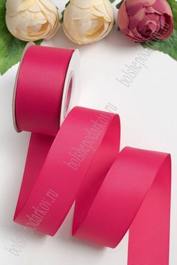 Лента репсовая 4 см*20 ярд "1 сорт" (SF-1349) фукси №190