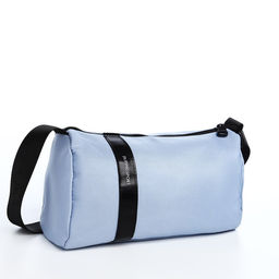 Сумка молодёжная на молнии, 29×11×15 см, голубая