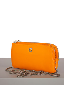 LACCOMA клатч LA-4082-оранжевый натуральная кожа фото 2