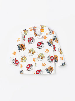 Polo Yaka Uzun Kollu Paw Patrol Bask?l? Erkek Bebek Pijama Tak?m?