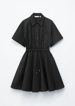 Minivestido acampanado con cord?n de ajuste