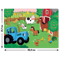 Пазл Синий трактор на ферме, 35 элементов  фото 2